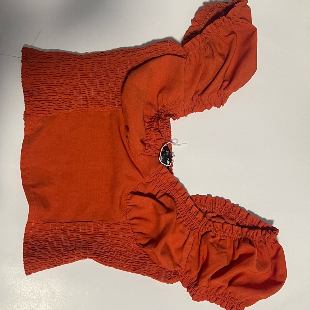 Orange fashion nova blouse